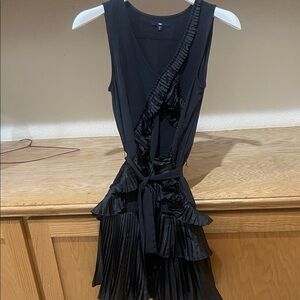 GAP Elegant Black Pleated Mini Dress
